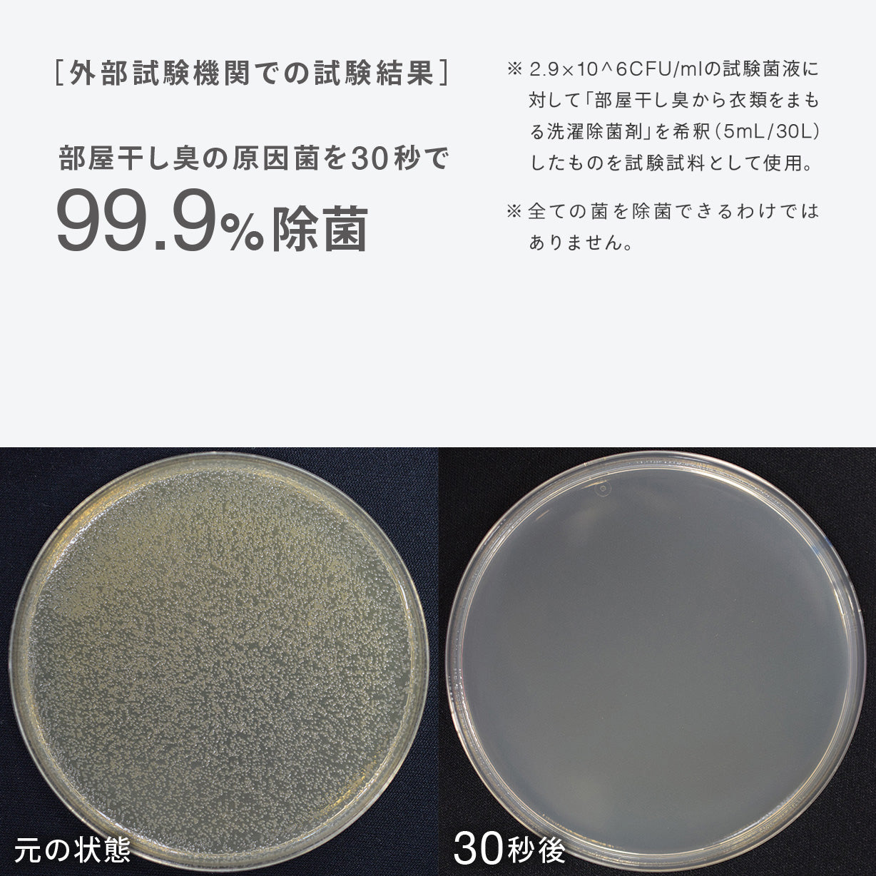 部屋干し臭から衣類をまもる洗濯除菌剤